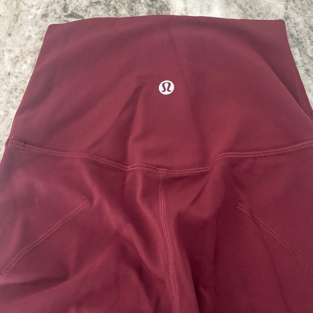 Lululemon Burgundy Leggings, SIZE 0 - Picture 2 of 7
